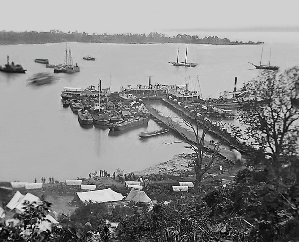 Belle Plain, Va. Lower Wharf. May 1864