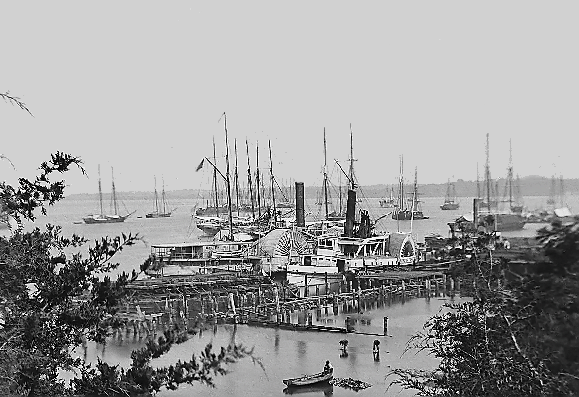 City Point, Va. Upper Wharf. June 1864